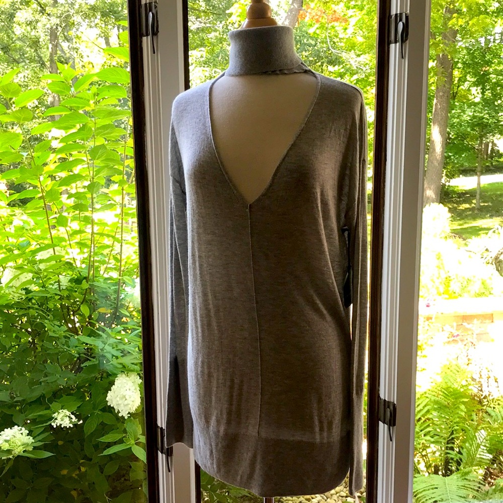 New with tags. Trouve Sexy V-neck low-cut sweater. Size large Nordstrom.